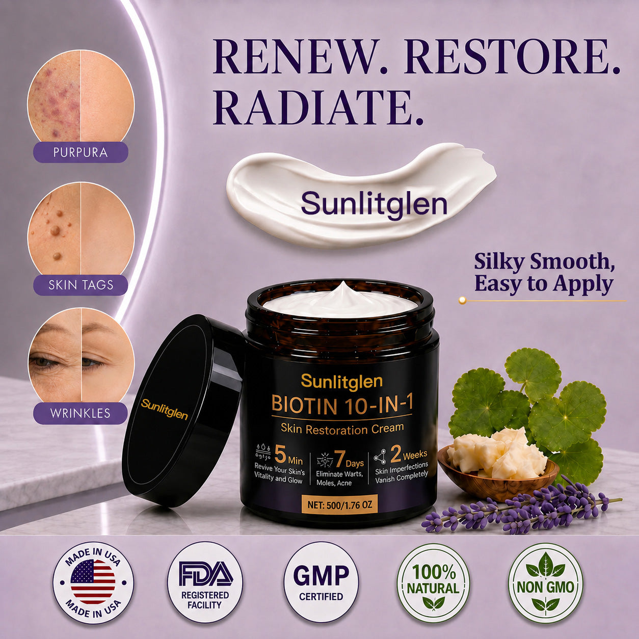 ✨Sunlitglen® Biotin 10-in-1 Skin Comfort Cream🍀