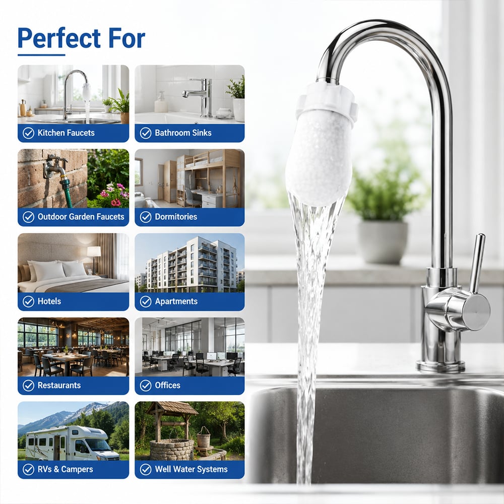 100 Pack Universal Splash Proof Faucet Filter Cotton Bags