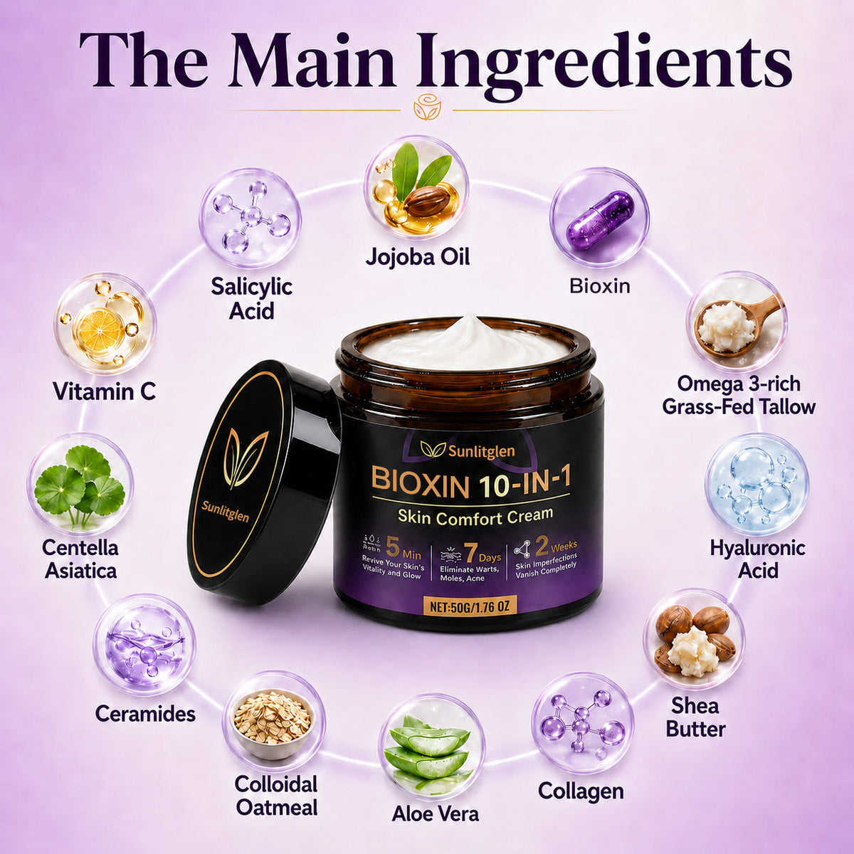 ✨Sunlitglen® Bioxin 10-in-1 Skin Comfort Cream🍀