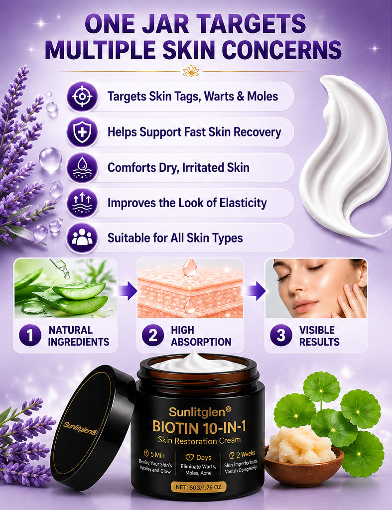 ✨Sunlitglen® Biotin 10-in-1 Skin Comfort Cream🍀