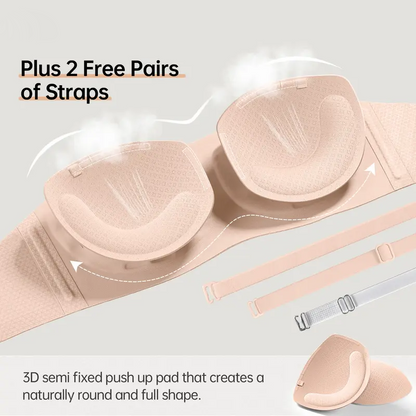 Final 3 Hours: 60%OFF🔥 Womens Strapless Bras Push Up Bandeau Bra