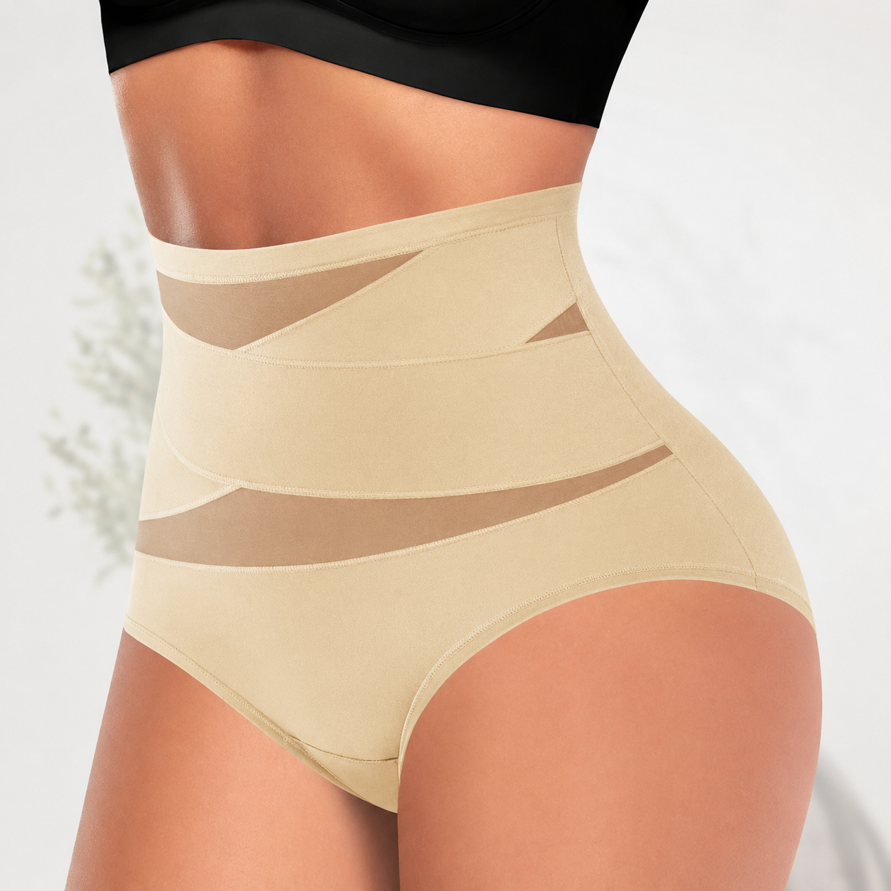 High-Waist Cross Compression Shaping Panties