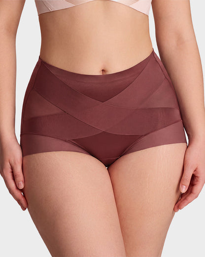 High-Waist Cross Compression Shaping Panties