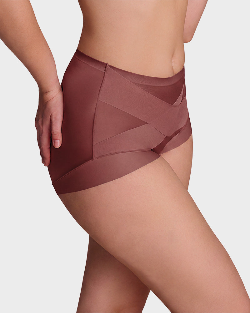 High-Waist Cross Compression Shaping Panties