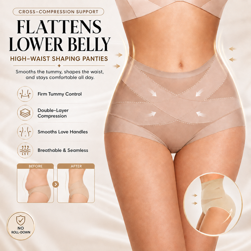 High-Waist Cross Compression Shaping Panties